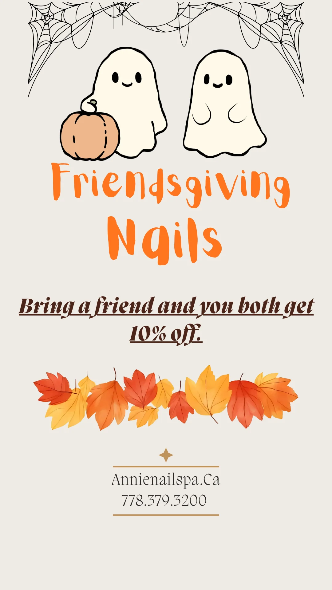 Friendsgiving Nails – bring a friend, both get 10% off